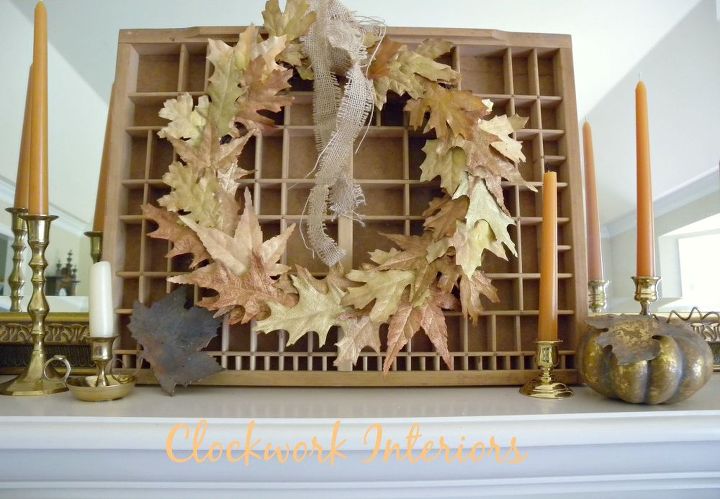 diy metal inspired autumn wreath, fireplaces mantels, seasonal holiday decor, wall decor, wreaths
