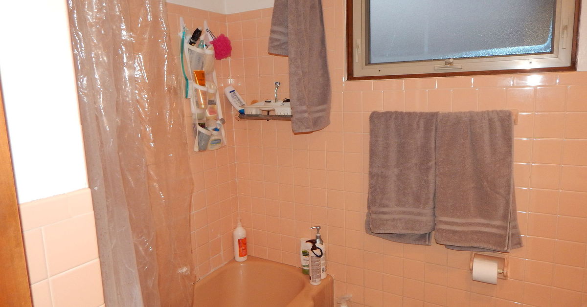 Pink Tile  Bathroom  ReDo  Hometalk Pink Tile  Bathroom  ReDo  Hometalk