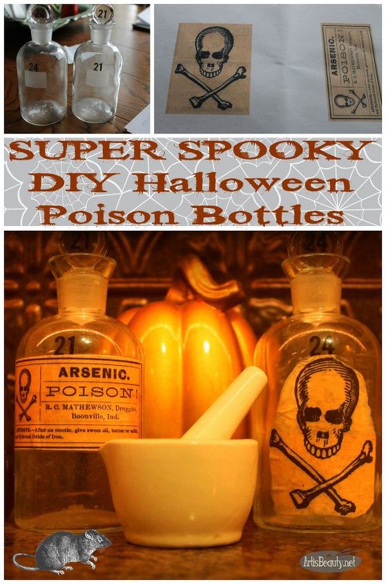 my super spooky halloween poison bottles, crafts, halloween decorations, home decor, seasonal holiday decor