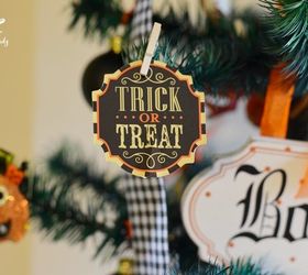 kitchen halloween tree, halloween decorations, seasonal holiday decor