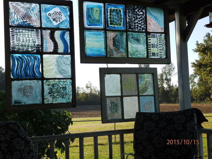 porch screen from painted windows, crafts, diy, outdoor living, porches