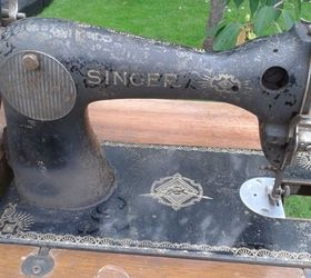 singer sewing machine, painted furniture, repurposing upcycling, Rusty and dirty