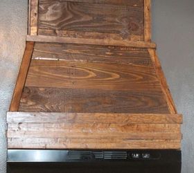 rustic style kitchen hood using pallet wood, diy, kitchen design, pallet, repurposing upcycling, woodworking projects