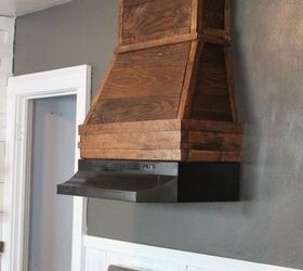 rustic style kitchen hood using pallet wood, diy, kitchen design, pallet, repurposing upcycling, woodworking projects