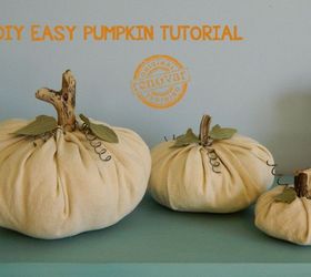 easy diy cloth pumpkin tutorial, crafts, halloween decorations, how to, seasonal holiday decor