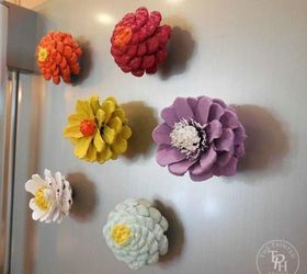 s 13 reasons to rush outside and collect an armful of pine cones, christmas decorations, crafts, repurposing upcycling, seasonal holiday decor, Colorful Fridge Magnets