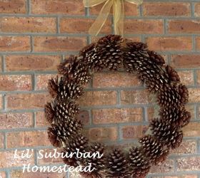 s 13 reasons to rush outside and collect an armful of pine cones, christmas decorations, crafts, repurposing upcycling, seasonal holiday decor, Sparkling Snowy Wreath