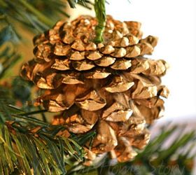 s 13 reasons to rush outside and collect an armful of pine cones, christmas decorations, crafts, repurposing upcycling, seasonal holiday decor, Gilded Designer Ornament