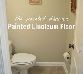 how to create the look of a stone floor out of old linoleum, bathroom ideas, chalk paint, flooring, how to, painting, small bathroom ideas