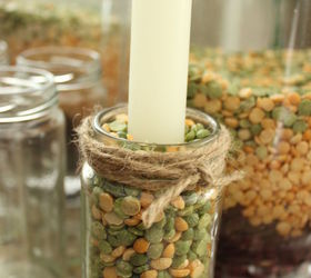 diy jar candle holders, crafts, fireplaces mantels, repurposing upcycling, seasonal holiday decor