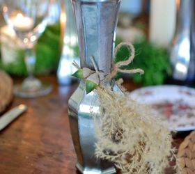 free vase to silver candelstick fall tablescape, crafts, repurposing upcycling, seasonal holiday decor
