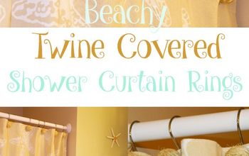 Cómo hacer ganchos de cortina de ducha cubiertos con hilo de playa