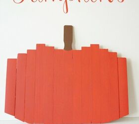 paint stick pumpkins, crafts, how to, seasonal holiday decor