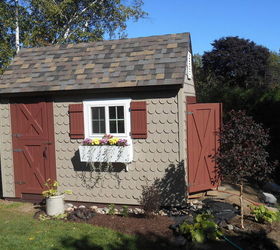 the cutest potting shed ever, diy, gardening, home improvement, outdoor living, woodworking projects, The potting shed my hubby and son built
