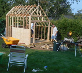 the cutest potting shed ever, diy, gardening, home improvement, outdoor living, woodworking projects, Taking shape