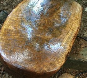 knotted chunk of free wood into log stool, diy, woodworking projects