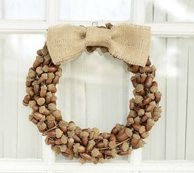 s 9 things you never knew you could do with a handful of acorns, repurposing upcycling, seasonal holiday decor, Delicate Autumn Wreath