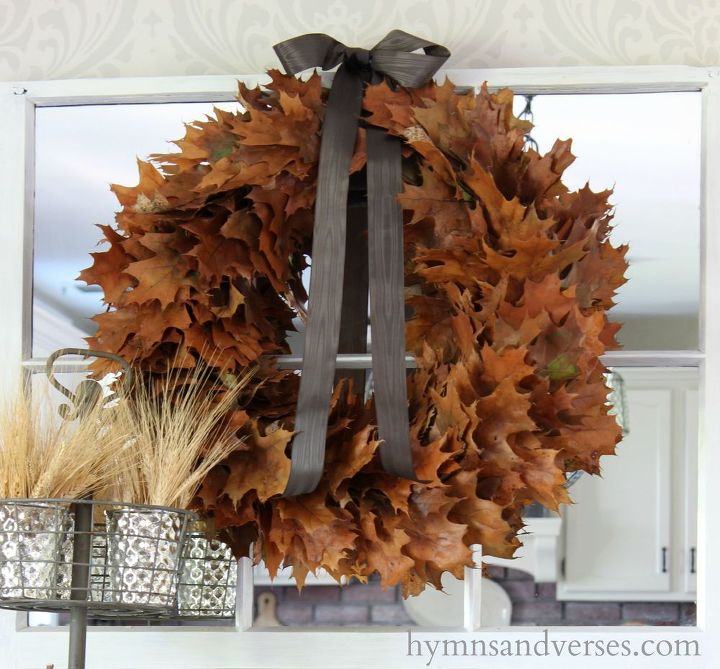 easy real oak leaf wreath, crafts, seasonal holiday decor, wreaths