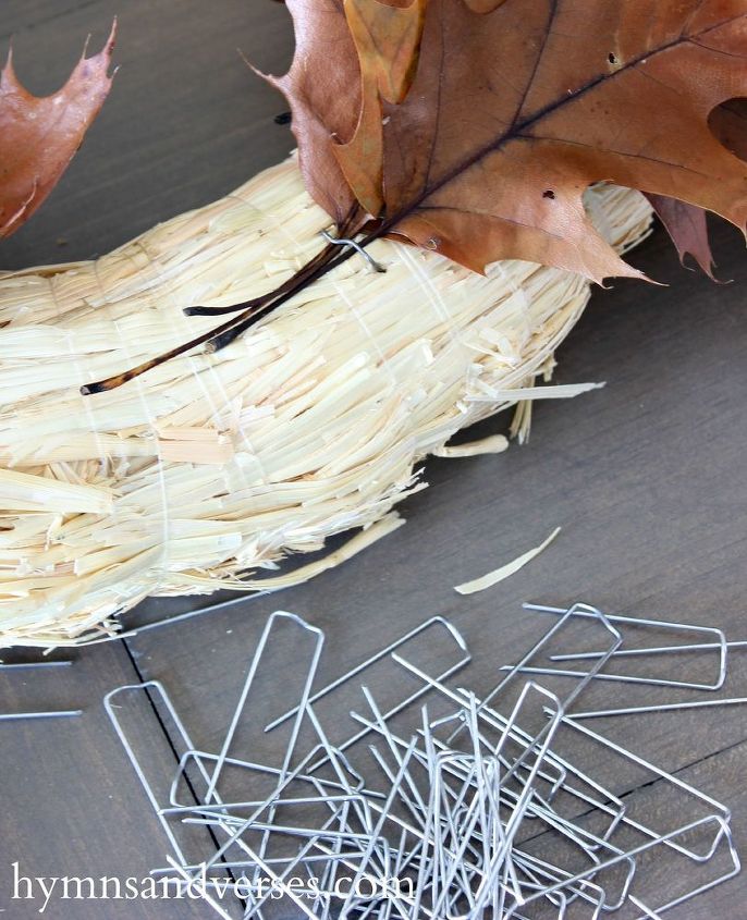 corona de hojas de roble real fcil de hacer