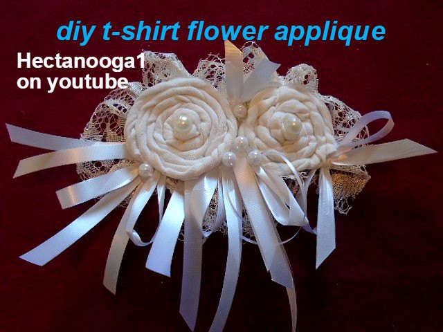 haga flores de tela con camisetas de punto para novias bailes de graduacin cojines