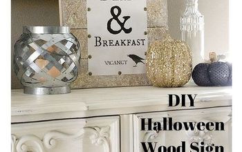 DIY Nailhead Dead & Breakfast Halloween Wood Sign + Free Printable