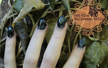 Hot Glue Halloween Nails