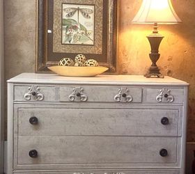 this dresser was headed to the trash, decoupage, painted furniture