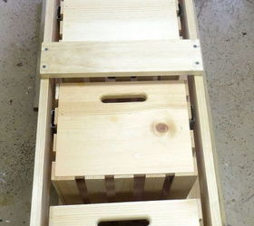 diy crate cabinet with sliding drawers, diy, storage ideas, woodworking projects