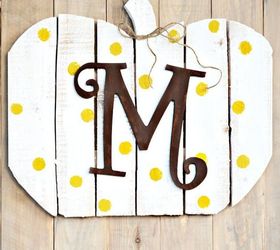 how to make a monogram wood pumpkin door hanger, chalk paint, crafts, how to, seasonal holiday decor