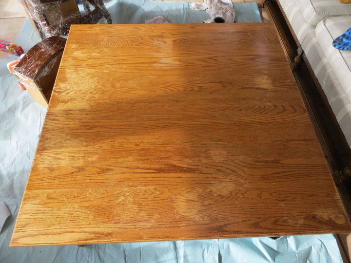q oak table discolorations, furniture cleaning, furniture refurbishing, painted furniture