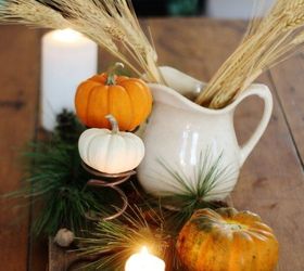 rustic autumn table centerpiece that didn t cost a dime homeforfall, repurposing upcycling, seasonal holiday decor