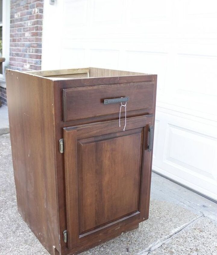 kitchen cabinet into a child s desk, diy, painted furniture, repurposing upcycling, woodworking projects