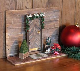 holiday elf door, christmas decorations, crafts, seasonal holiday decor, Rustic Elf Door for visiting elves