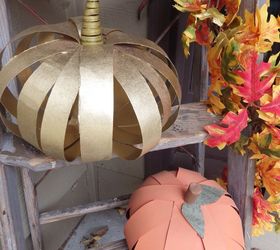 diy cardboard pumpkin craft, crafts, halloween decorations, seasonal holiday decor