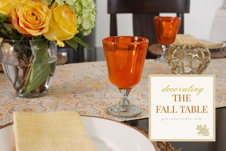 simple and elegant fall tablescape, seasonal holiday decor