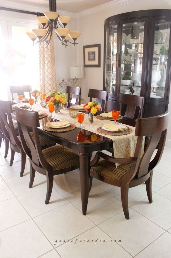 simple and elegant fall tablescape, seasonal holiday decor