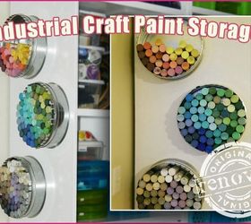 craft room decor industrial paint bottle storage, craft rooms, crafts, how to, organizing, storage ideas