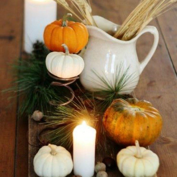 s these bloggers want to turn your home into a fall fantasy land, crafts, halloween decorations, home decor, seasonal holiday decor, thanksgiving decorations, Put Together a Rustic Repurposed Centerpie