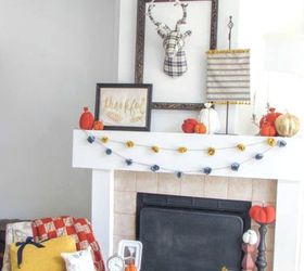 s this is what the perfect fall home looks like according to bloggers, home decor, seasonal holiday decor, A Non Traditional Touch with Rosette Garlands