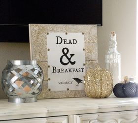 s this is what the perfect fall home looks like according to bloggers, home decor, seasonal holiday decor, A Drop of Spooky Chic Halloween Decoration