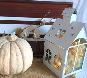 s this is what the perfect fall home looks like according to bloggers, home decor, seasonal holiday decor, Lanterns Filled with Pumpkins or Faux Foliage