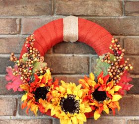 how to make an easy fall wreath, christmas decorations, crafts, seasonal holiday decor, wreaths