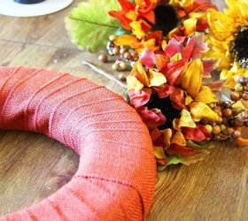 how to make an easy fall wreath, christmas decorations, crafts, seasonal holiday decor, wreaths