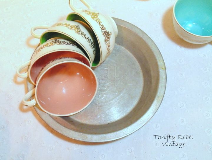 calabaza vintage repurposed teacup