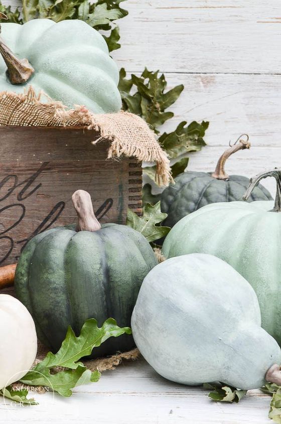 how to make pumpkins look realistic with a simple paint treatment, chalk paint, crafts, how to, seasonal holiday decor