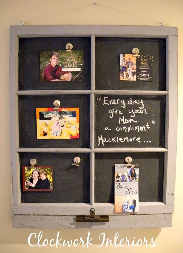 Transforming An Old Window Frame Into A Magnetic Chalkboard Hometalk