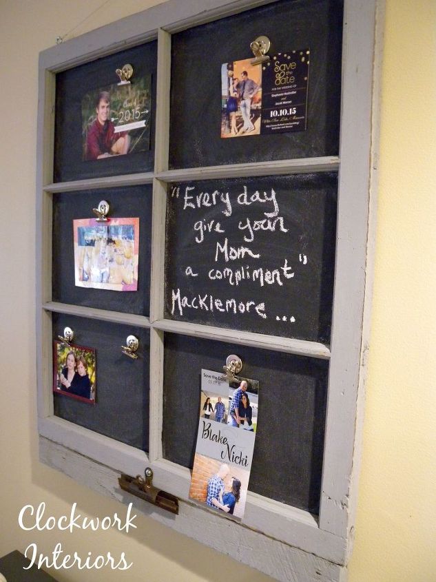 transforming an old window frame into a magnetic chalkboard, chalkboard paint, crafts, repurposing upcycling