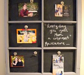 Transforming an Old Window Frame Into a Magnetic Chalkboard