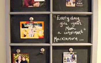 Transforming an Old Window Frame Into a Magnetic Chalkboard