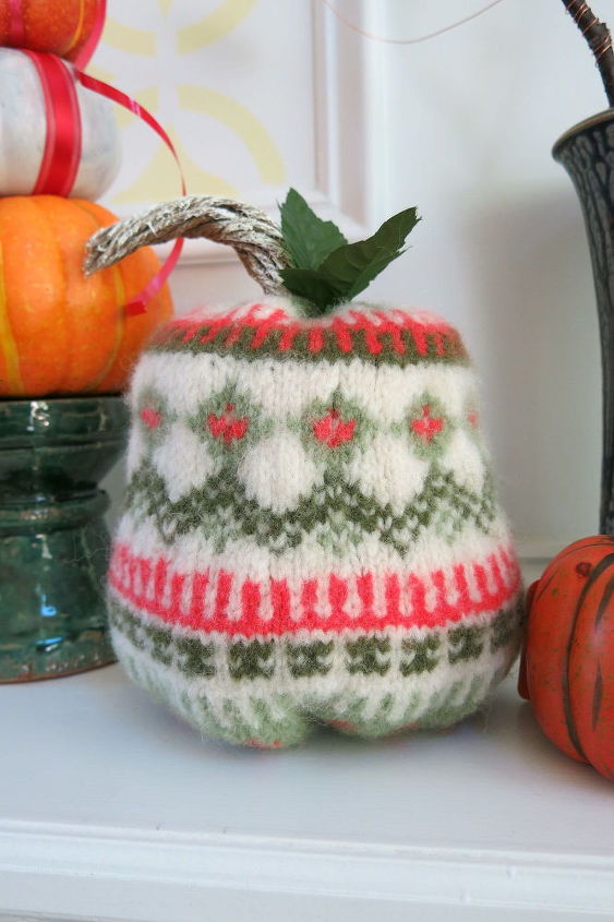 repurpose an old sweater into a felted pumpkin, crafts, how to, repurposing upcycling, seasonal holiday decor
